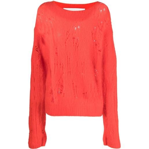 Ramael maglione con effetto vissuto - arancione