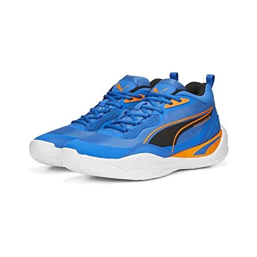 PUMA playmaker pro unisex - adulto, scarpe da basket, blu puma royal vibrant orange, 40.5 eu