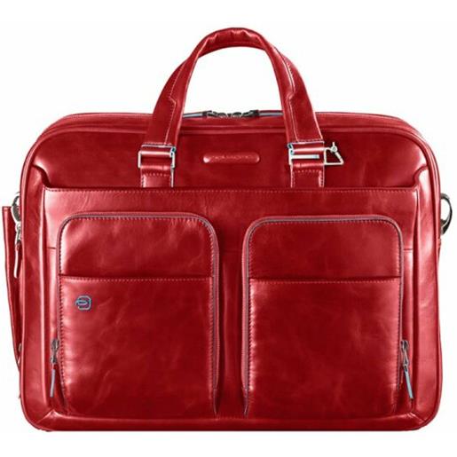Piquadro blue square briefcase iii pelle 39 cm scomparto per laptop rosso