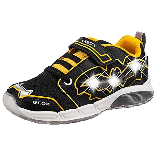 Geox j spaziale boy a, sneakers bambini e ragazzi, nero/giallo (black/yellow), 38 eu