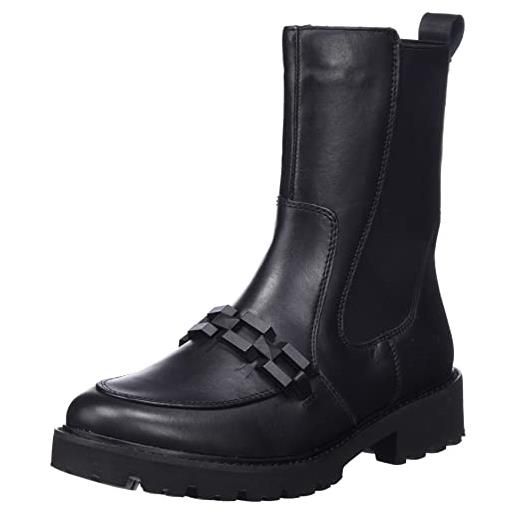 Remonte d8669, chelsea boot donna, nero, 39 eu