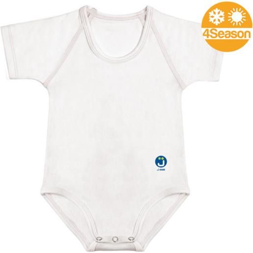 Body taglia unica 0-36 mesi per neonato e bimbo in cotone bio 4season bianco jbimbi
