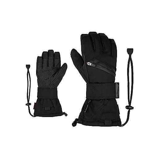 Ziener mare gtx gore plus warm glove sb, guanti da snowboard/sport invernali, impermeabili, traspiranti unisex, nero (black hb), 7.5