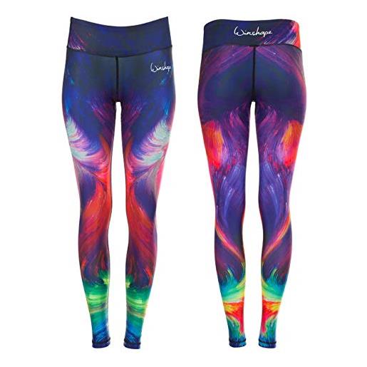 WINSHAPE leggings funzionali da donna ael102 colour explosion con effetto antiscivolo, xs
