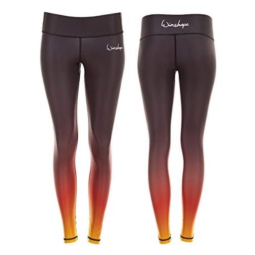 Winshape damen functional power shape tights leggings ael102, earth, slim style, fitness freizeit sport yoga workout, donna, terra, xxl