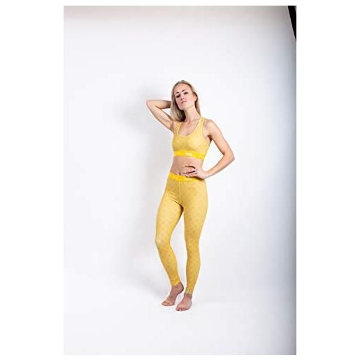 Eivy - reggiseno sportivo da donna, donna, reggiseno sportivo, 6211-190145-6040, monogram mustard. , s