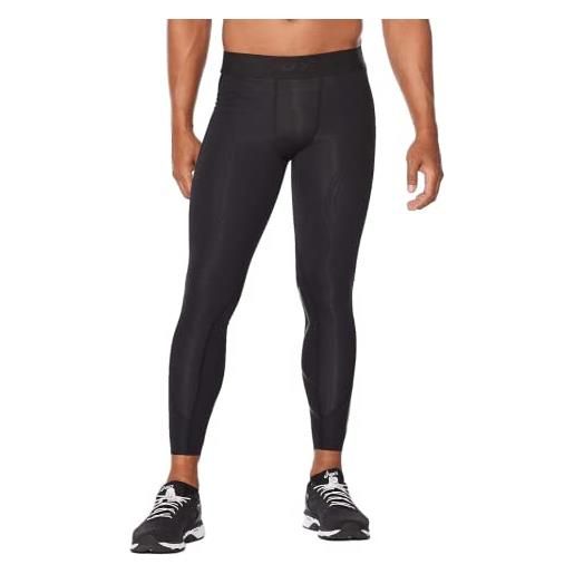 2XU 2 x u mcs x training comp collant, uomo, mcs x training comp tights, black/gold, x small