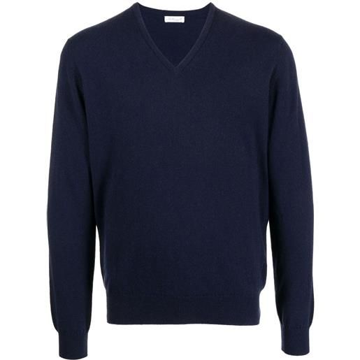 Leathersmith of London maglione con scollo a v - blu