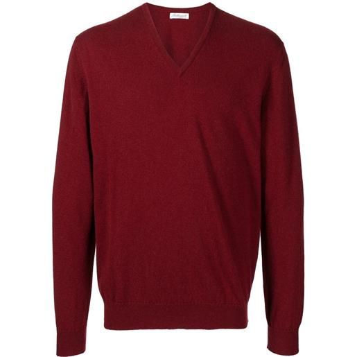 Leathersmith of London maglione con scollo a v - rosso