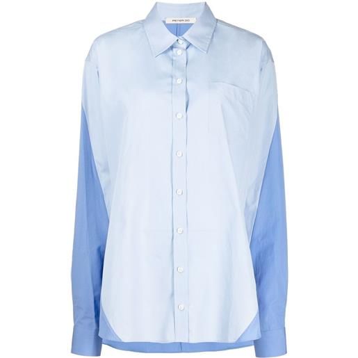 Peter Do camicia con design color-block - blu