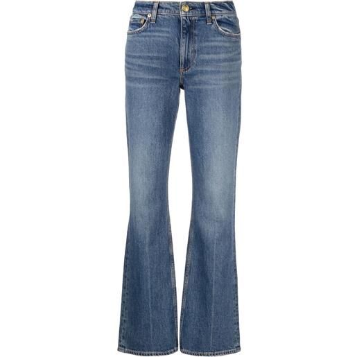 rag & bone jeans svasati con effetto schiarito - blu