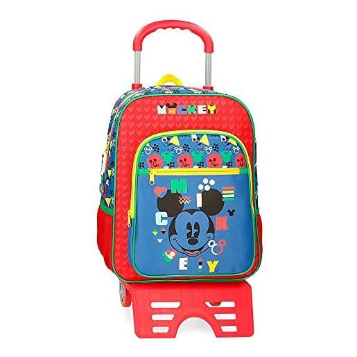 Disney mickey shape shifter zaino per la scuola con carrello multicolore 27 x 38 x 11 cm poliestere 11,29 l