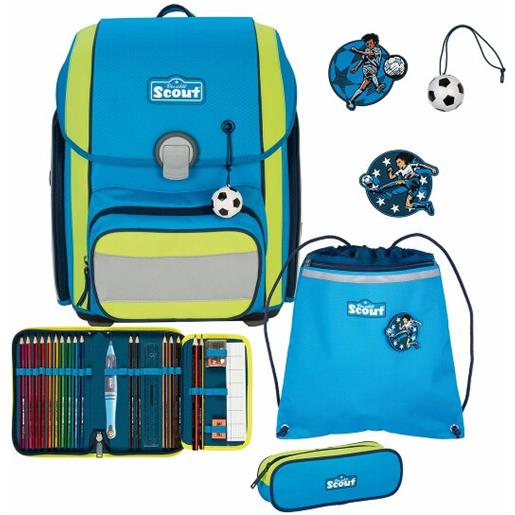 Scout set di borse scuola genius 4 pezzi. Blu