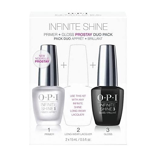 OPI infinite shine | smalti per unghie a lunga durata | prostay duo pack, primer & gloss - base e top coat | trasparente, 2x15 ml