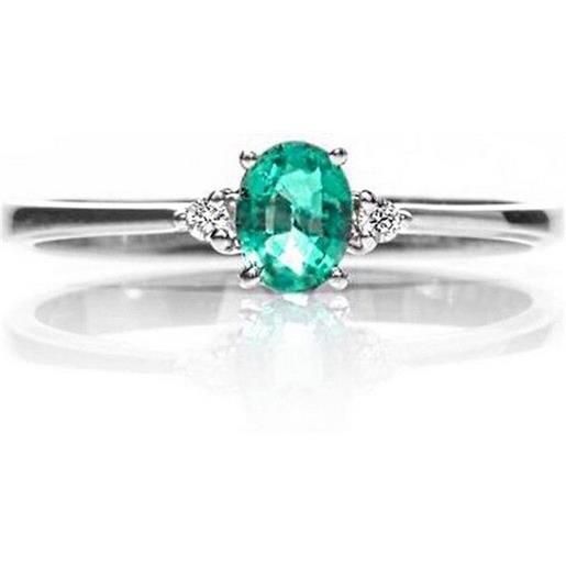 Promesse Gioielli anello Promesse Gioielli donna diamanti smeraldo fasm1
