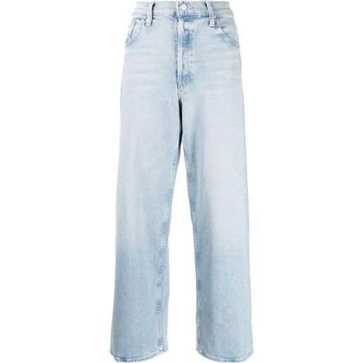 MOTHER jeans crop a gamba ampia - blu