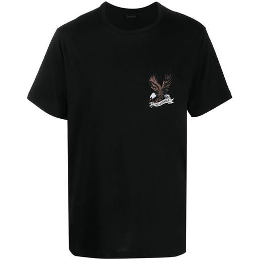 Billionaire t-shirt girocollo con logo - nero
