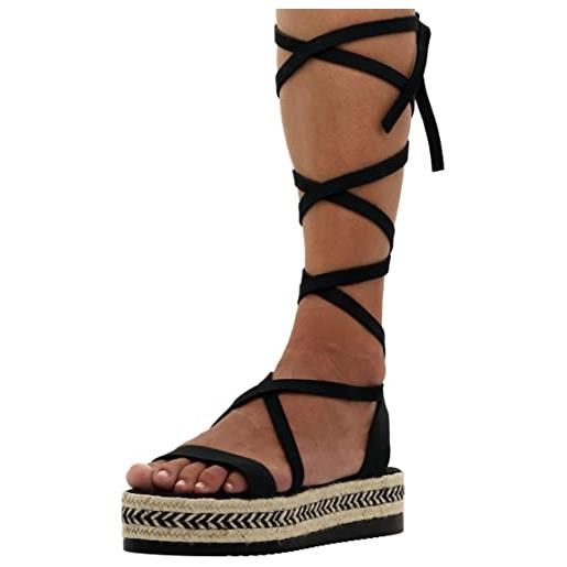 Boho sandali greco Sandali con cinturino alla caviglia di 70% estate vendite 'STAR SHINE ' Scarpe Calzature donna Sandali Sandali stile gladiatore e incrociati 