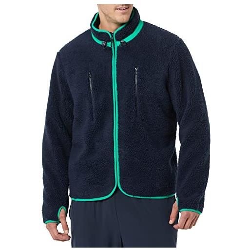 Fleece Uomo PASCAL SHERPA POLAR Giacca BLUE D-GREY M –