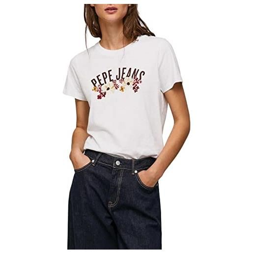 Pepe Jeans rosemery, t-shirt donna, bianco (white), l