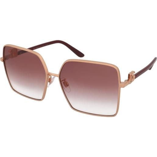 Dolce & Gabbana dg2279 12988d | occhiali da sole graduati o non graduati | prova online | metallo | quadrati | oro rosa | adrialenti