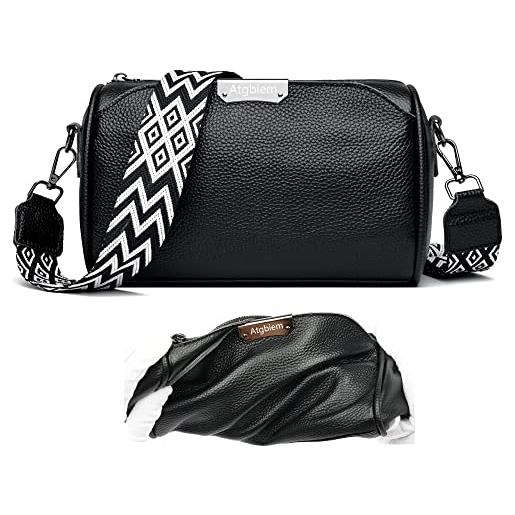 Care Nylon borsa a tracolla piccola Nera – IS@BAG