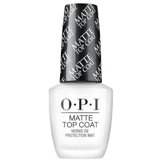 OPI nail lacquer, smalto per unghie, matte top coat, fissasmalto effetto matte, trasparente, 15ml