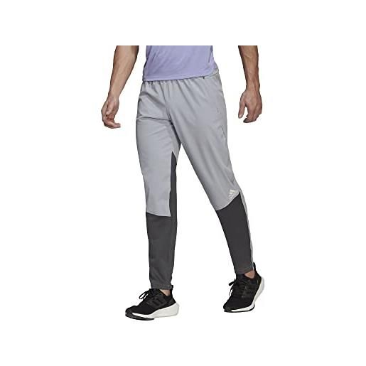 adidas m training pant, pantaloni sportivi uomo, halo silver/grey six, lt