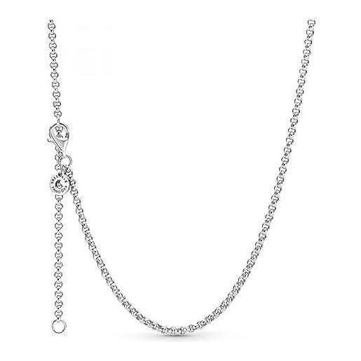 Pandora catena a maglie rotonde 399260c00-60 catena da donna in argento