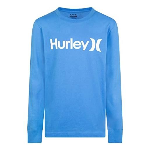 Hurley hrlb one& only boys ls tee maglietta, verde mélange, 8 anni bambini e ragazzi