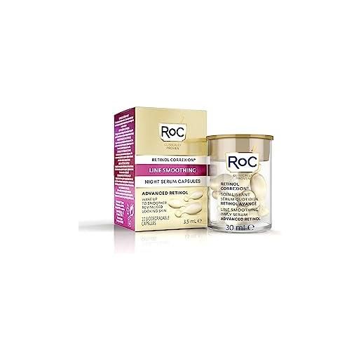 RoC - retinol correxion line smoothing siero notte - anti rughe e invecchiamento - idratante e rassodante - leviga la pelle - capsule 10 pezzi