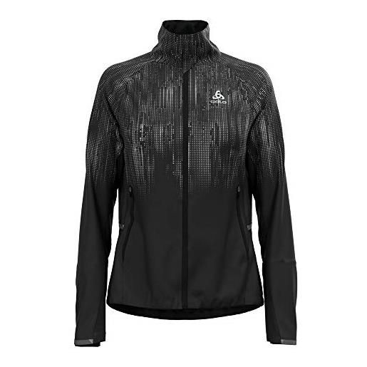 Odlo donna zeroweight pro warm reflect giacca, black - reflective graphic fw20, xs regular