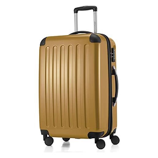 Hauptstadtkoffer - alex - valigia rigida, trolley espandibile, bagaglio con 4 ruote doppie, tsa, 65 cm, 74 litri, autunno oro