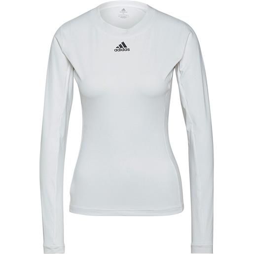 Adidas freelift long sleeve t-shirt bianco m donna