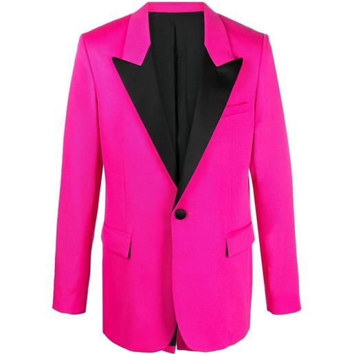 AMI Paris giacca da abito con revers a contrasto - rosa