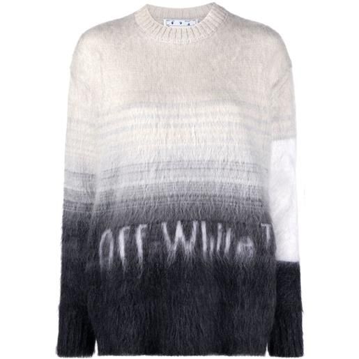 Off-White maglione girocollo con logo - grigio