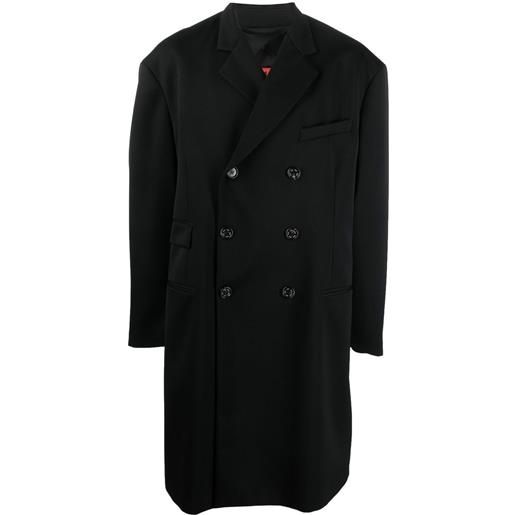 424 cappotto doppiopetto oversize - nero