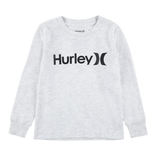 Hurley hrlb one & only boys ls tee maglietta, verde mélange, 4 años bambini e ragazzi