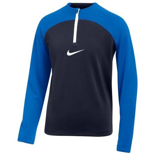 Nike y nk df acdpr dril top k maglia a maniche lunghe, bianco/blu royal/ossidiana, 8-10 anni unisex-bambini e ragazzi