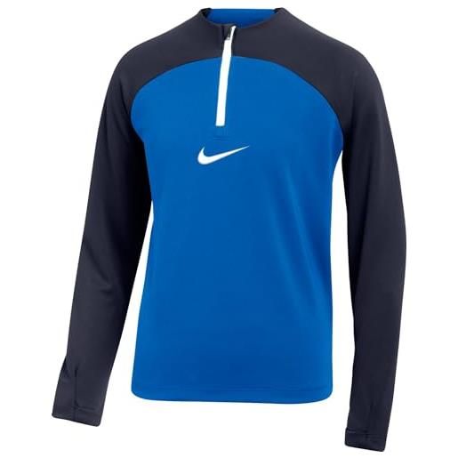 Nike y nk df acdpr dril top k maglia a maniche lunghe, bianco/nero/antracite, 7-8 anni unisex-bambini e ragazzi