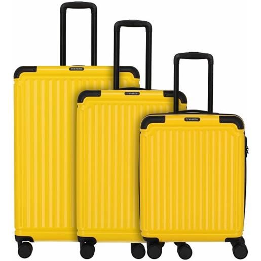 Travelite set di valigie a 4 ruote da crociera 3 pz. Giallo