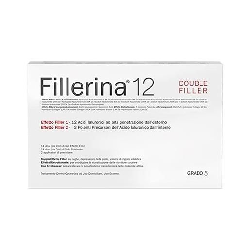 Labo fillerina 12 double filler trattamento intensivo viso gel rimpolpante + velo nutriente grado 5