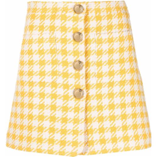 Miu Miu minigonna con motivo pied-de-poule - giallo