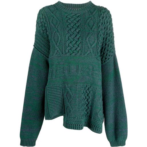 AMBUSH maglione con design patchwork - verde