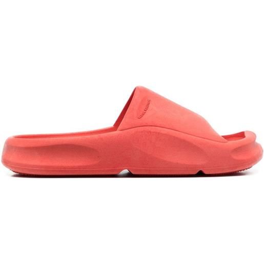 Heron Preston sandali slides con logo goffrato - rosso
