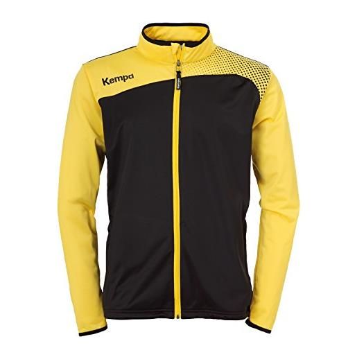 Kempa fansport24 emotion classic, giacca uomo, nero/giallo mais, s