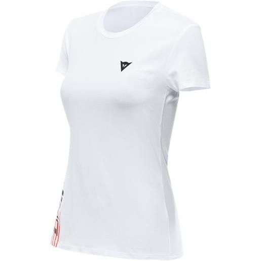 DAINESE t-shirt donna dainese logo bianco rosso
