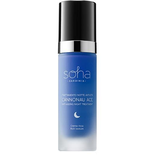 Soha Sardinia soha cannonau ace trattamento notte crema ricca 30 ml