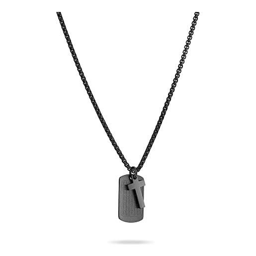 Fynch Hatton collana fhj-0052-n-60 nero, 60, acciaio inossidabile, nessuna pietra preziosa