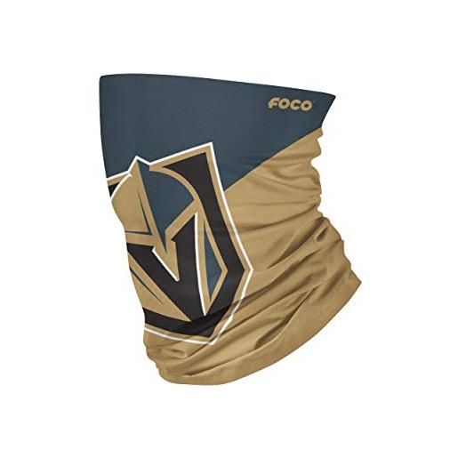 Foco vegas golden knights nhl colour block big logo gaiter scarf forever collectibles - one-size